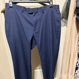 Ralph Lauren Slim Fit Navy Dress Pants Men’s Flat Front Stretch Trousers 36x29